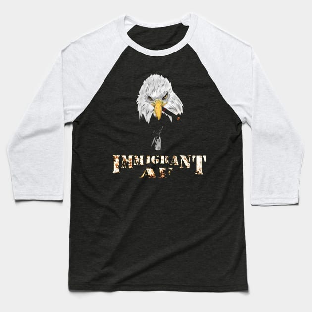 Immigrant AF Smoking Eagle Tee Baseball T-Shirt by immigrantaf